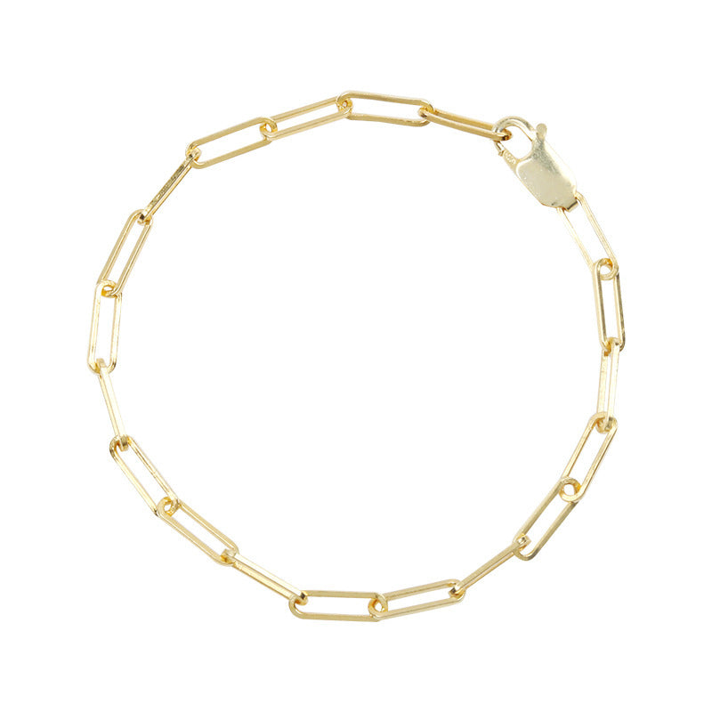 Paper Clip Bracelet - Gold